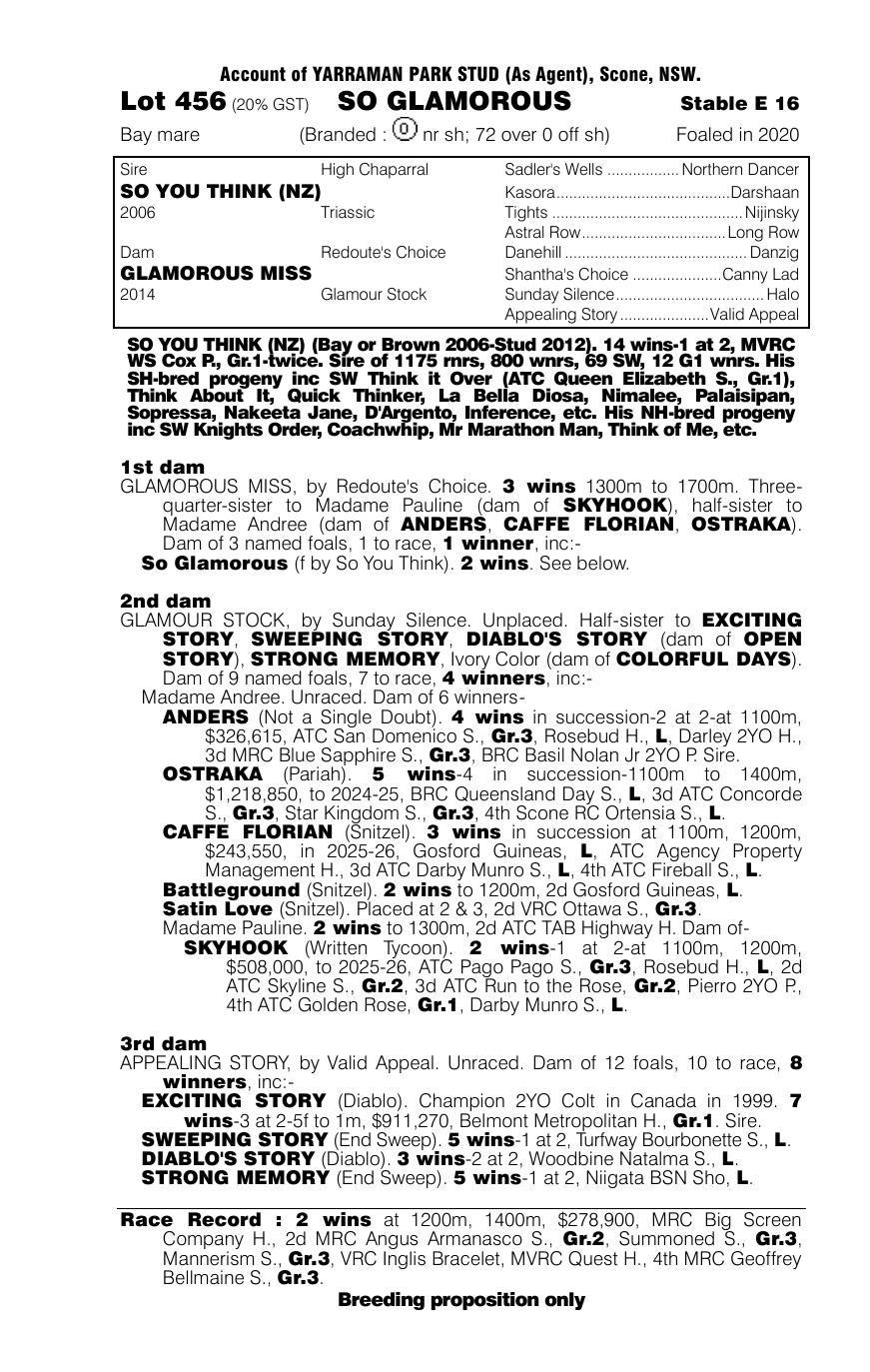 Pedigree - Lot 456