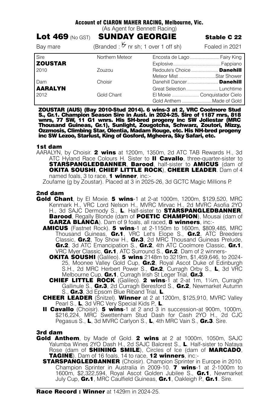 Pedigree - Lot 469