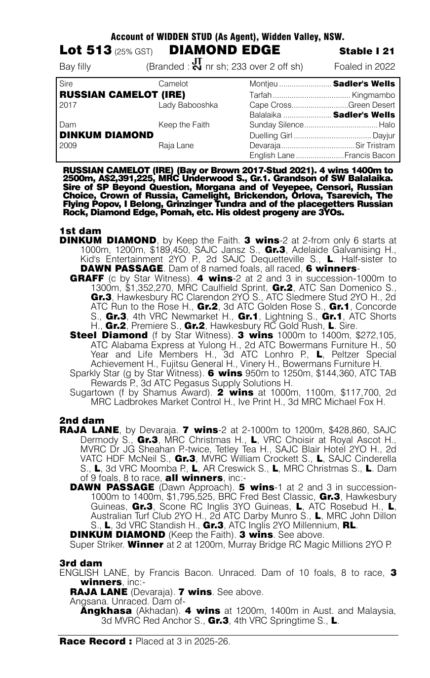 Pedigree - Lot 513
