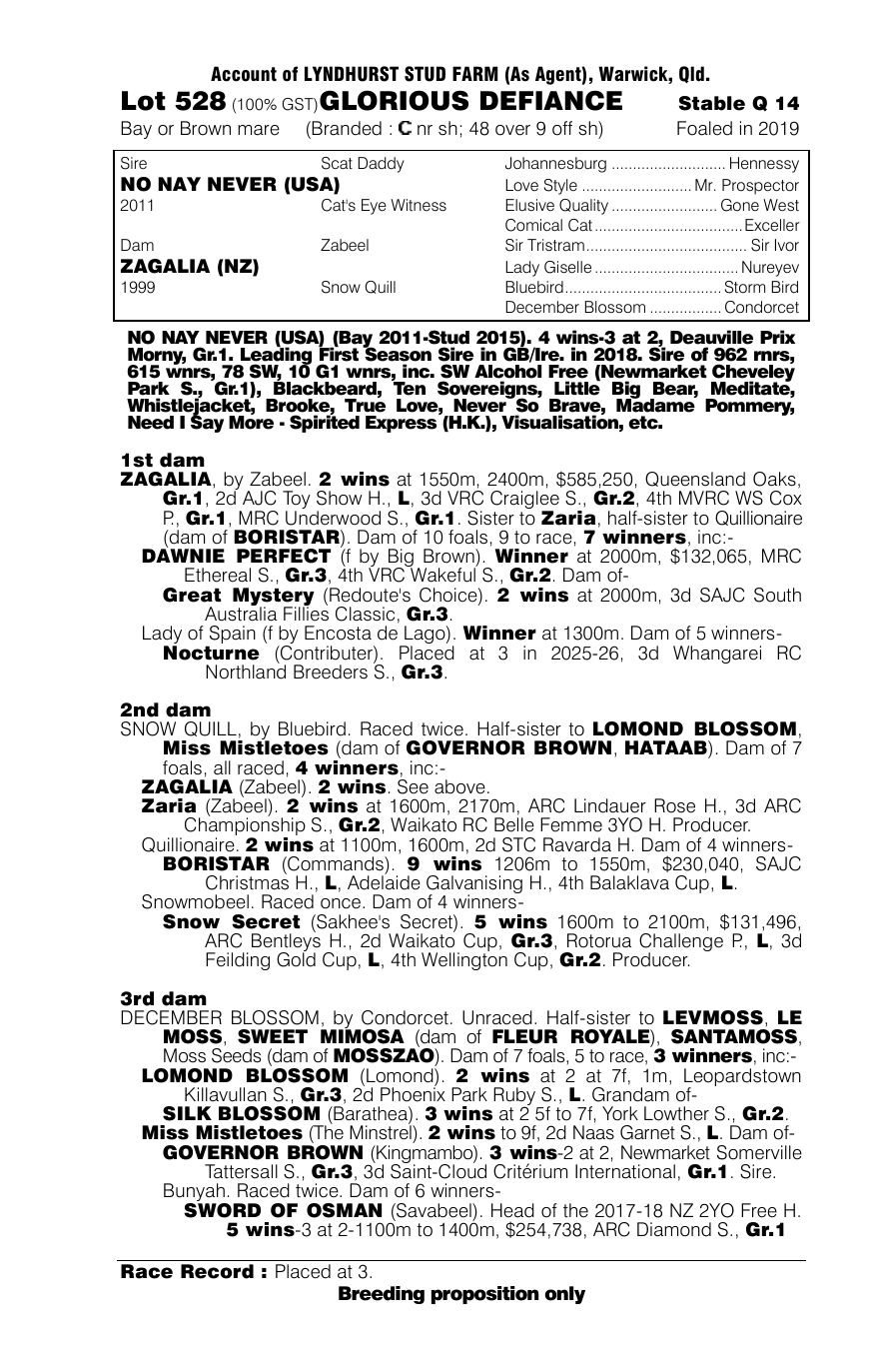 Pedigree - Lot 528