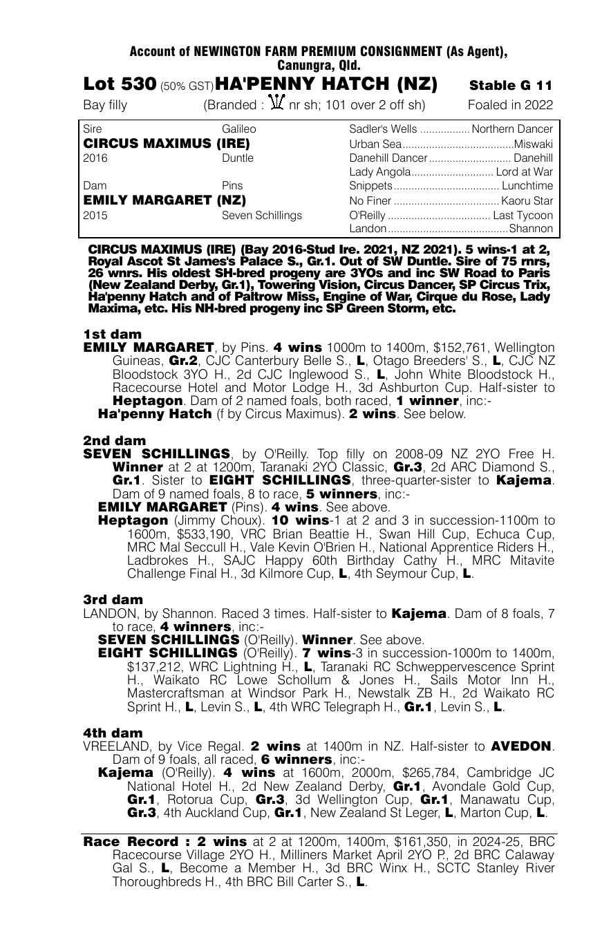 Pedigree - Lot 530
