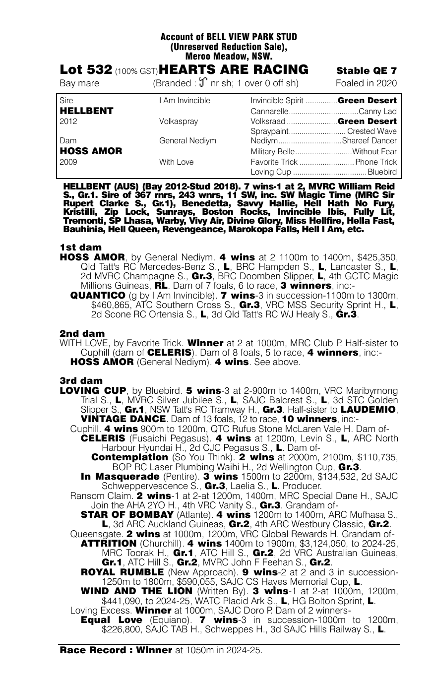 Pedigree - Lot 532