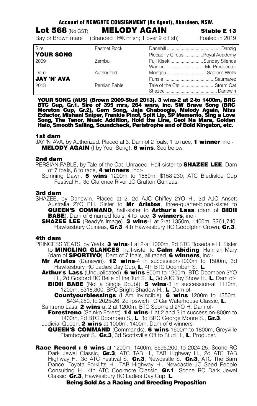 Pedigree - Lot 568