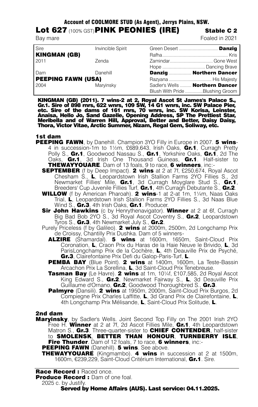 Pedigree - Lot 627