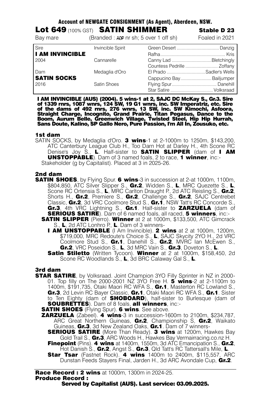 Pedigree - Lot 649
