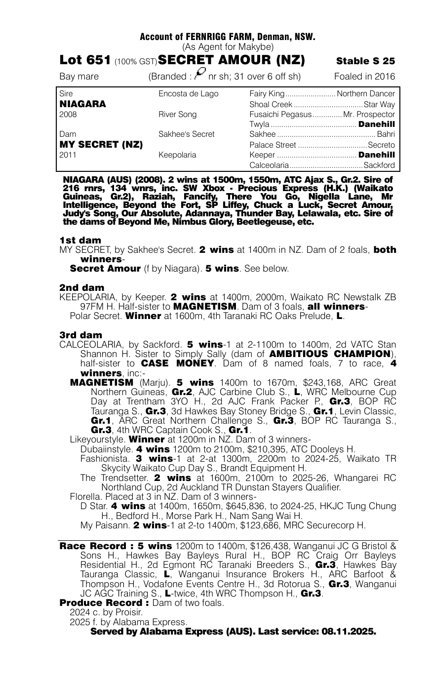 Pedigree - Lot 651