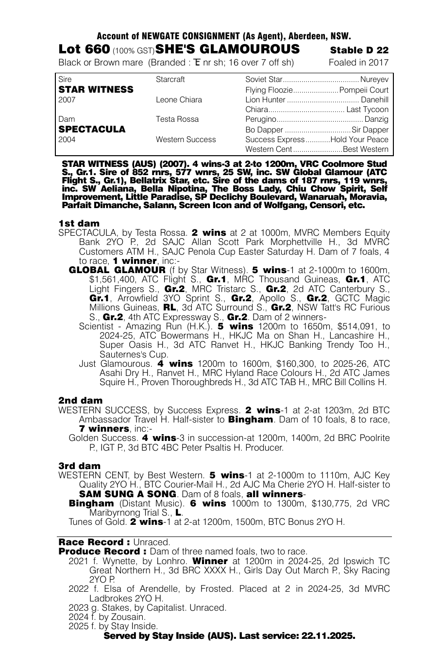 Pedigree - Lot 660
