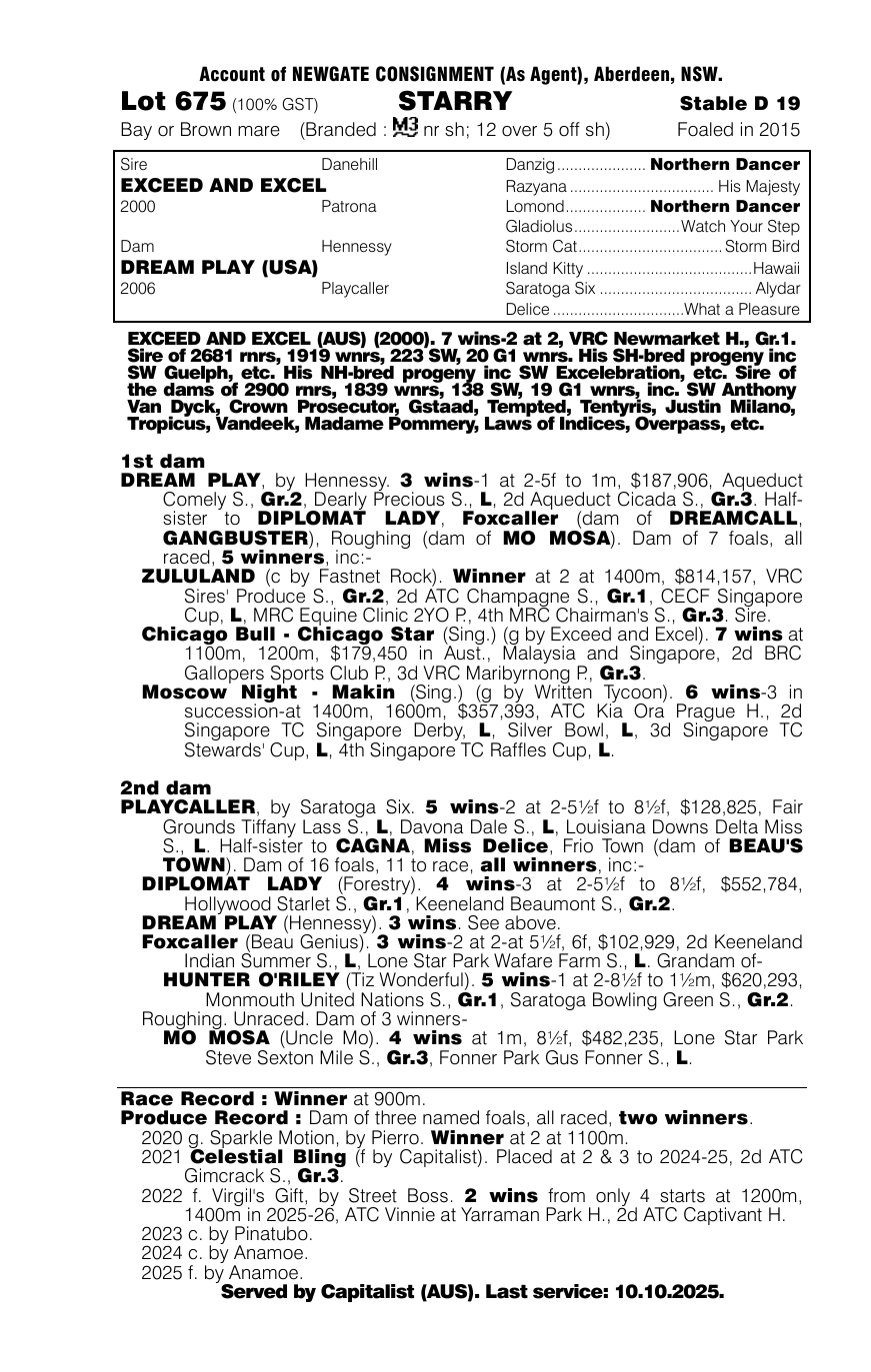 Pedigree - Lot 675