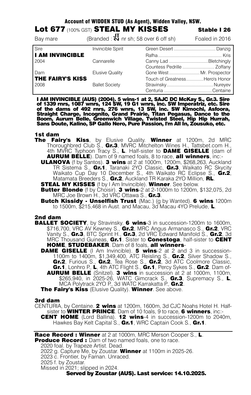 Pedigree - Lot 677