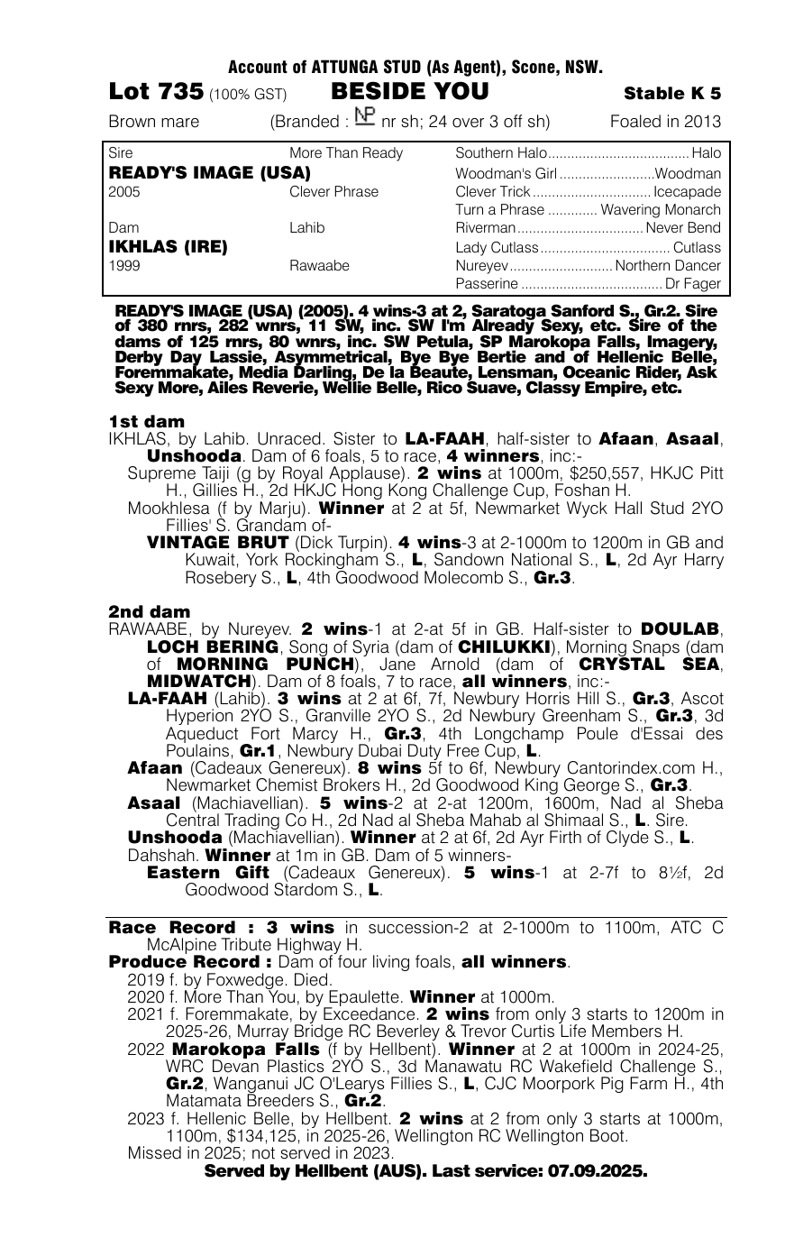 Pedigree - Lot 735