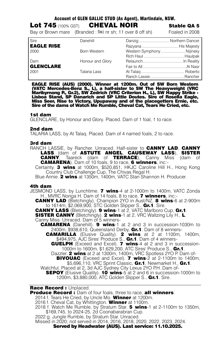 Pedigree - Lot 745