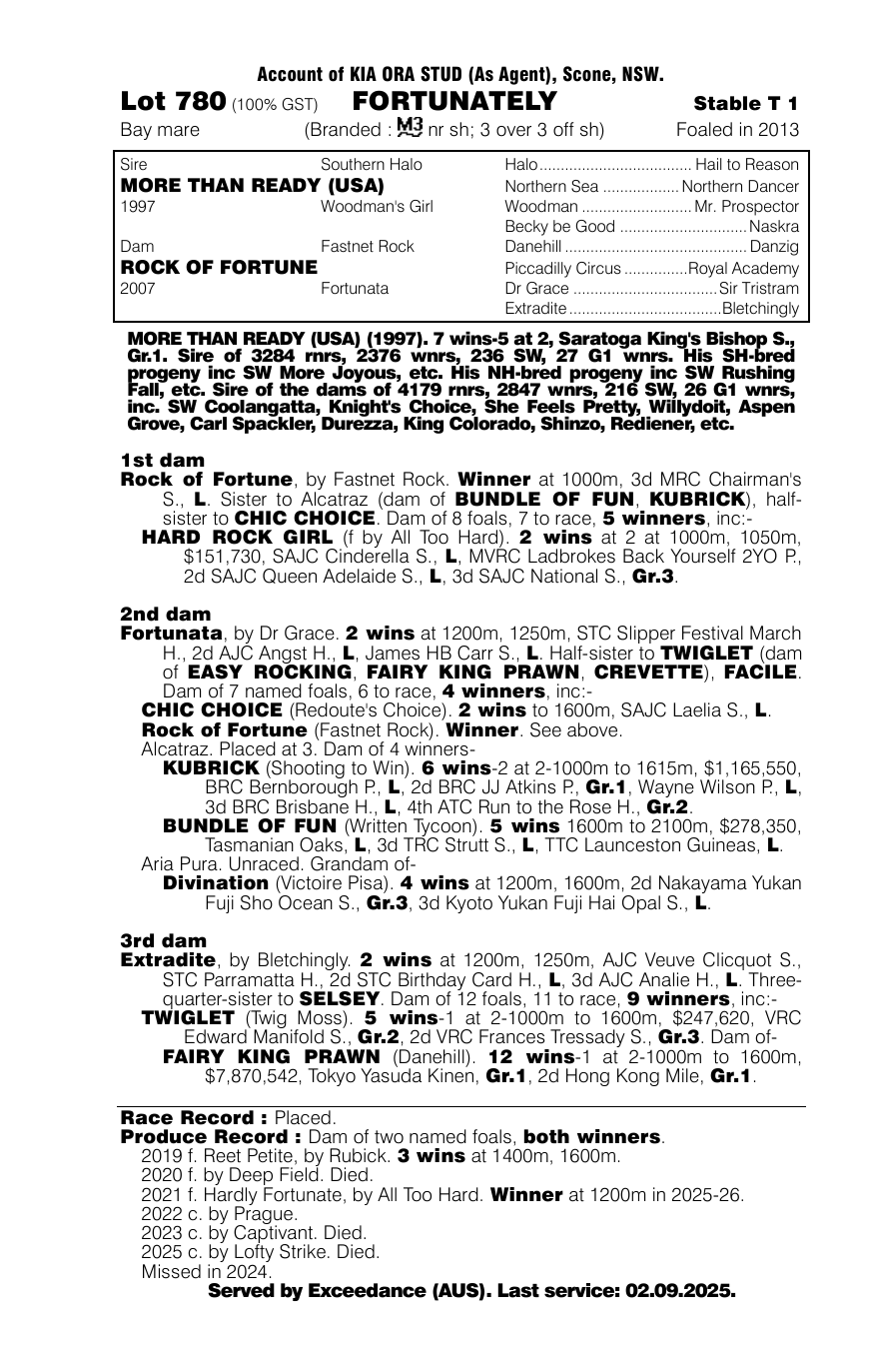 Pedigree - Lot 780