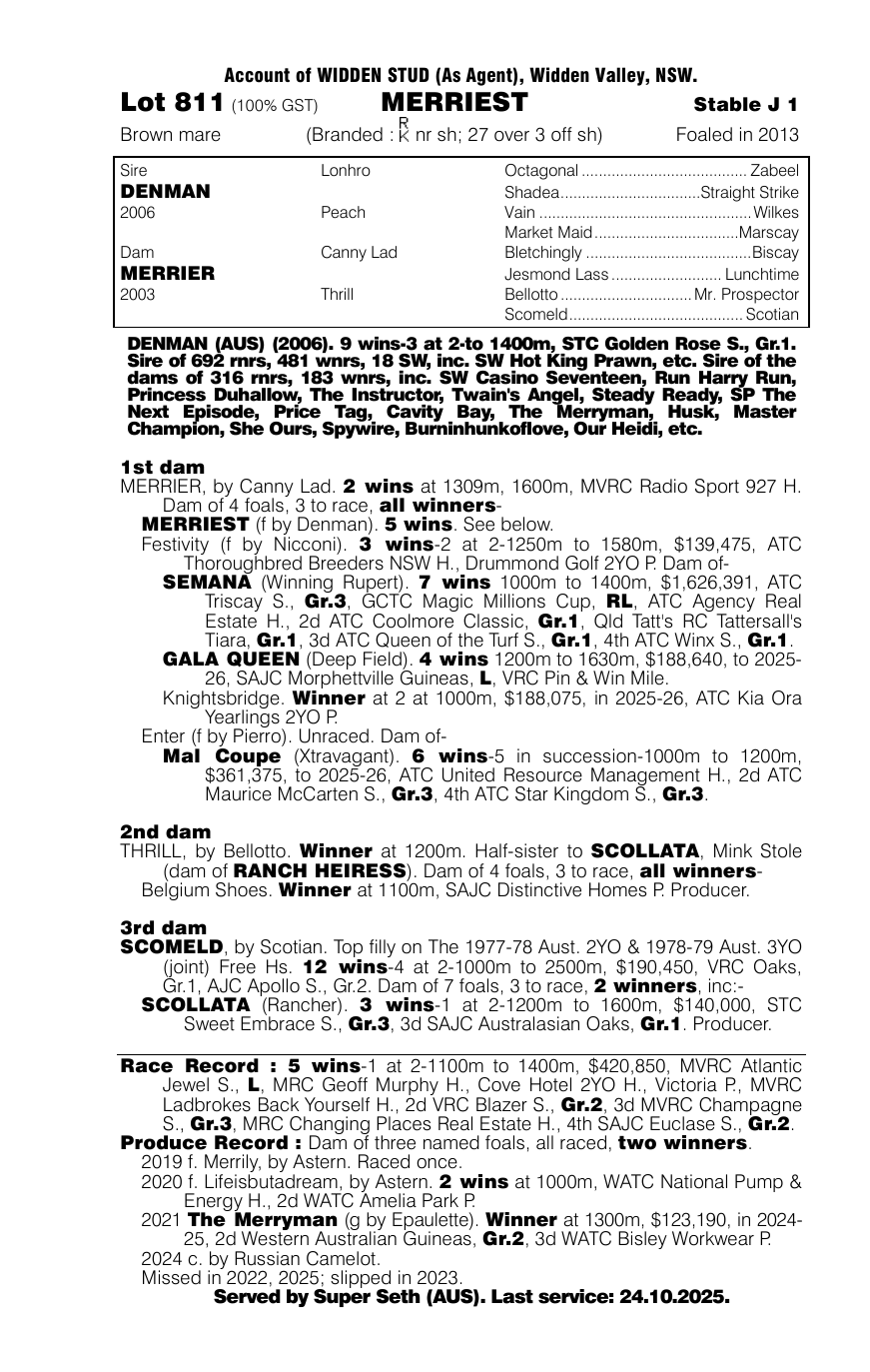 Pedigree - Lot 811