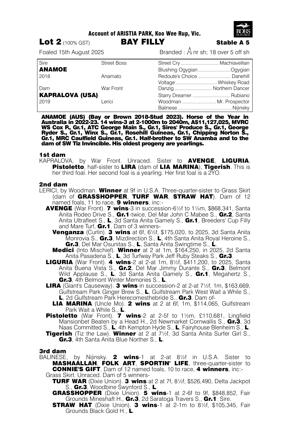 Pedigree - Lot 2