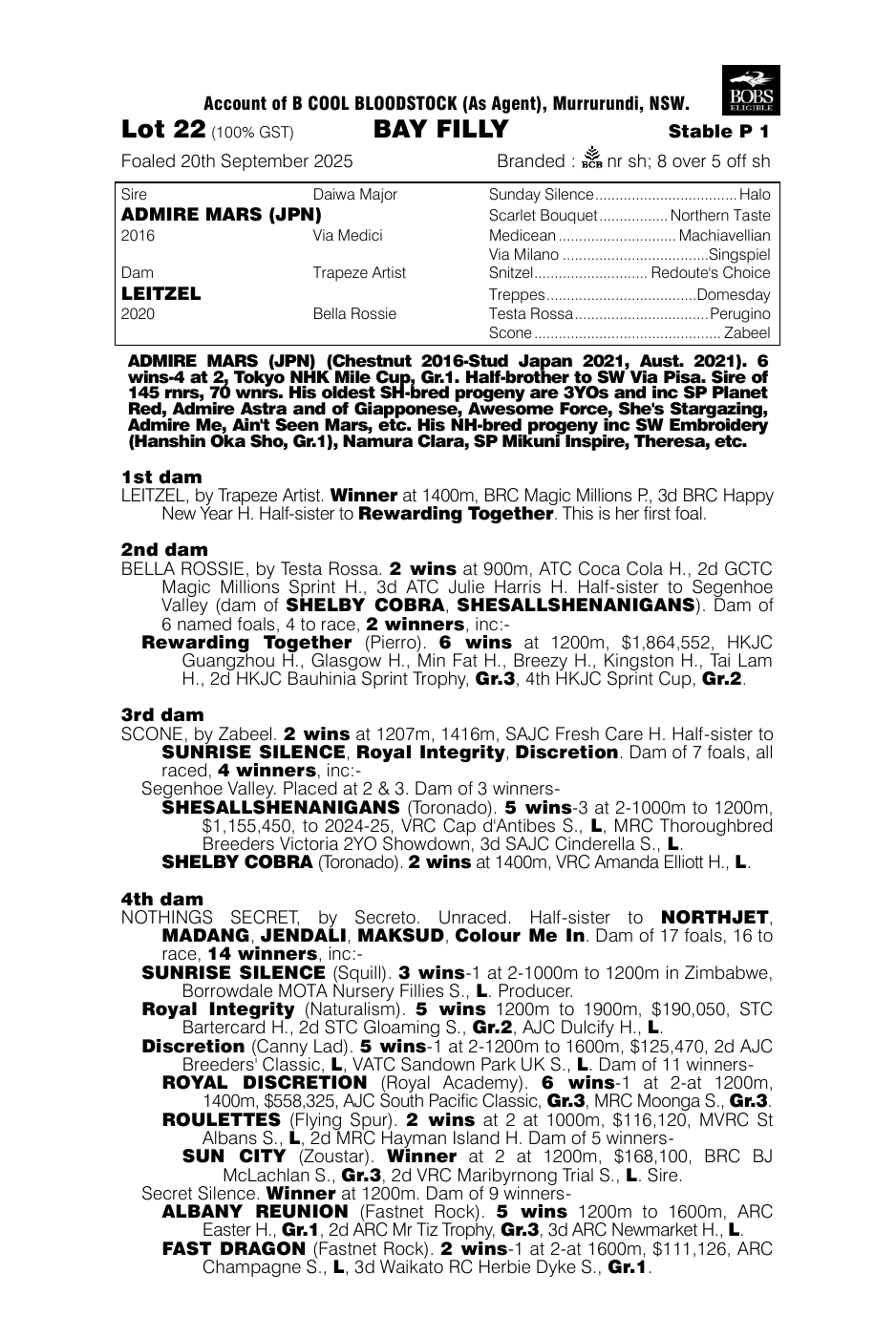 Pedigree - Lot 22