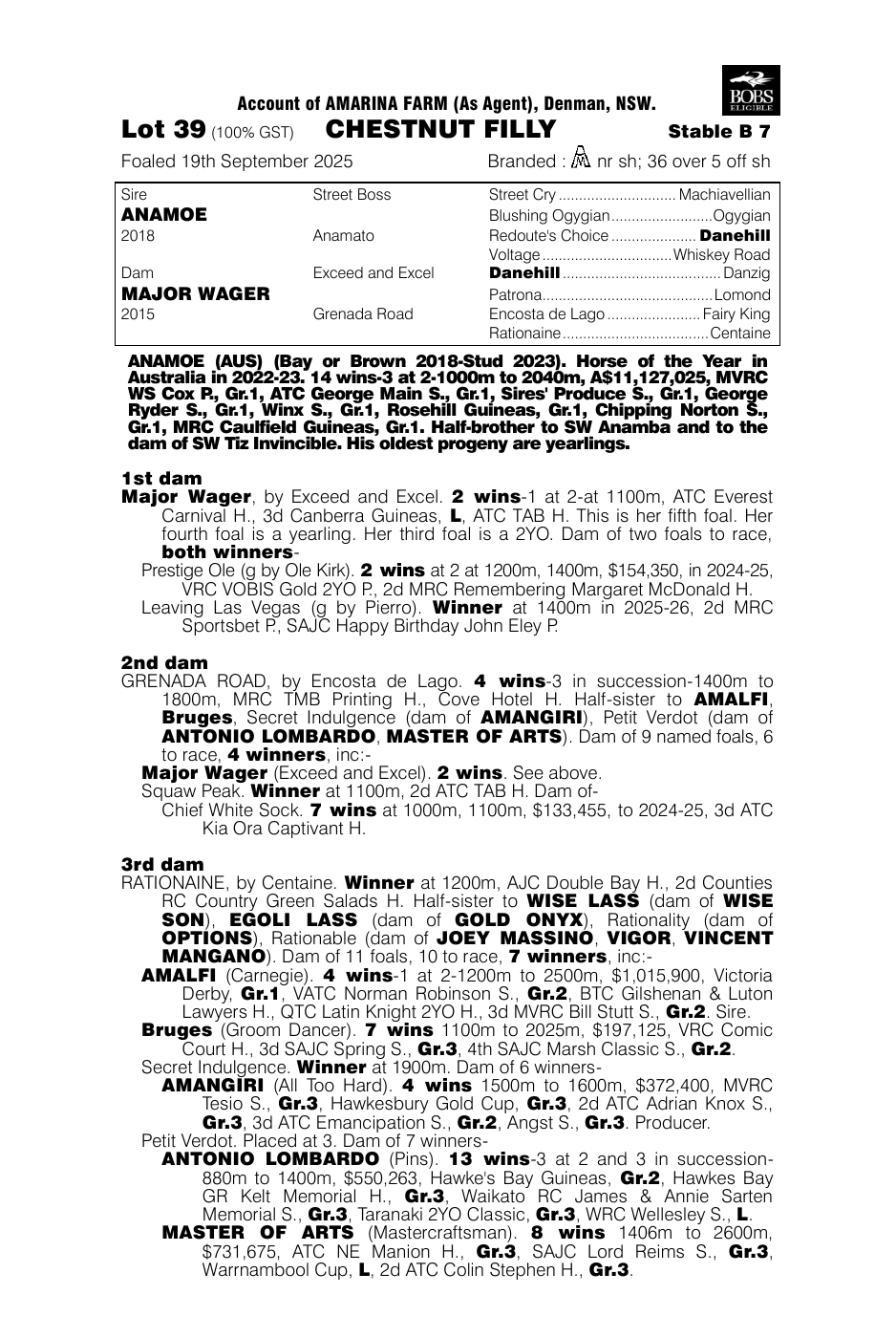 Pedigree - Lot 39