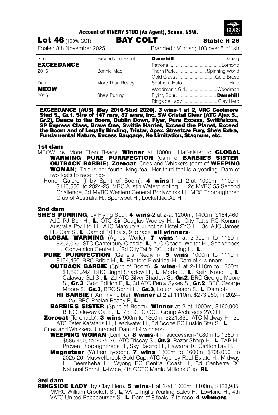 Pedigree - Lot 46