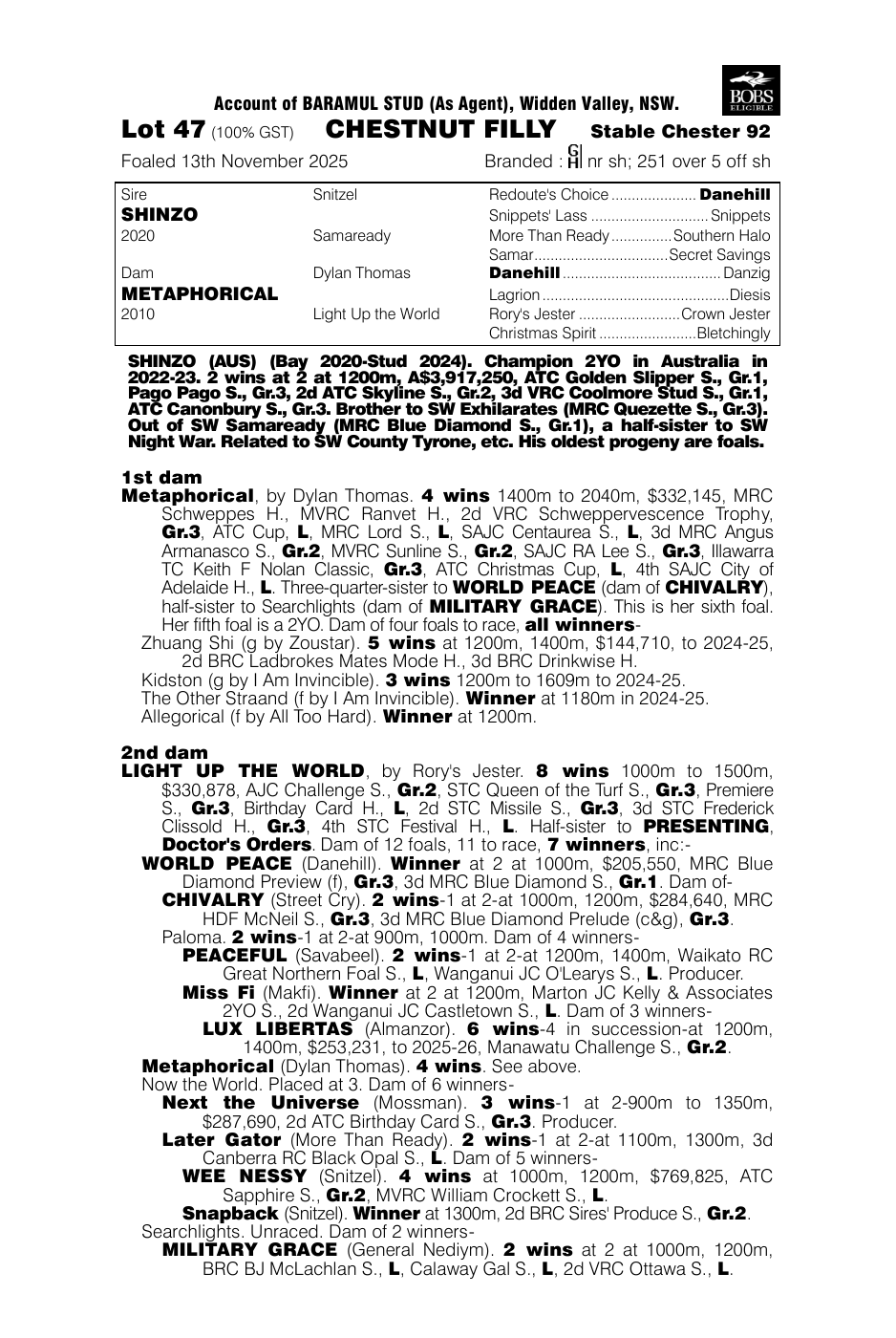 Pedigree - Lot 47