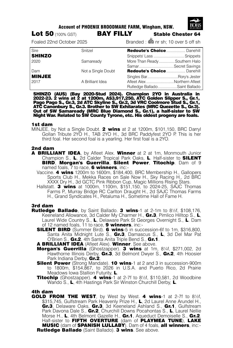Pedigree - Lot 50