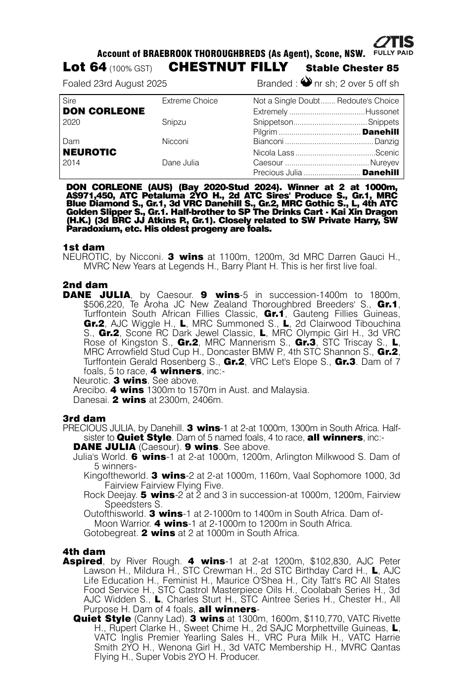 Pedigree - Lot 64