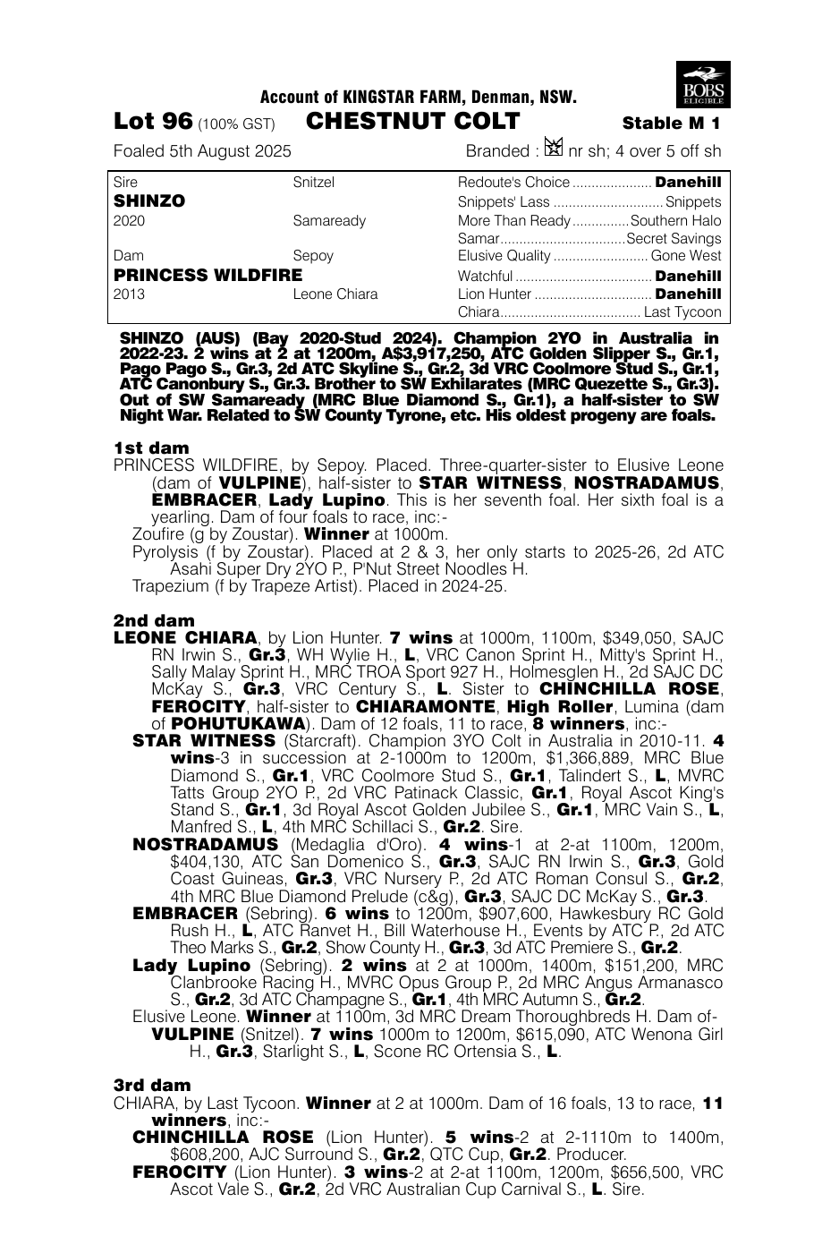 Pedigree - Lot 96