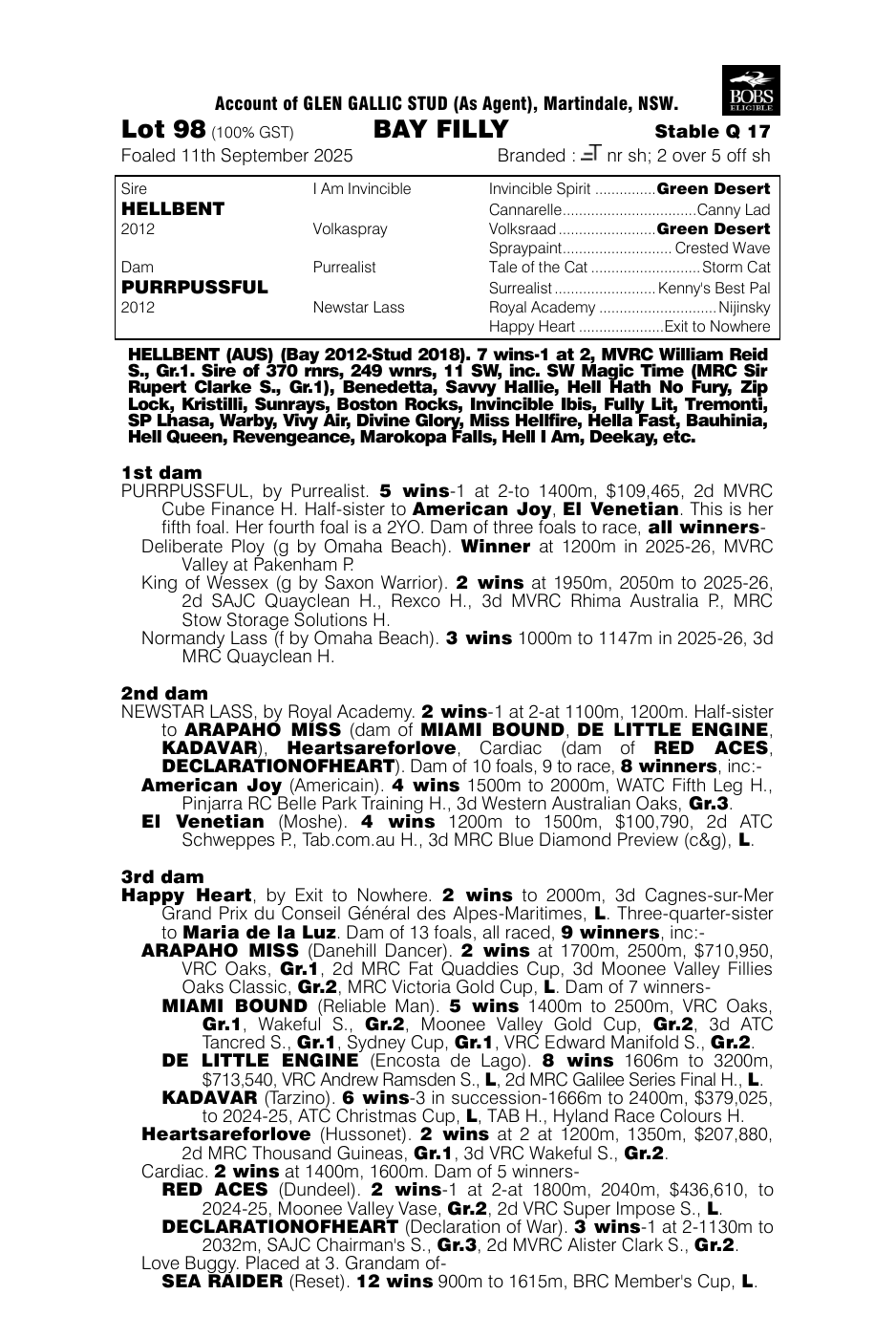 Pedigree - Lot 98