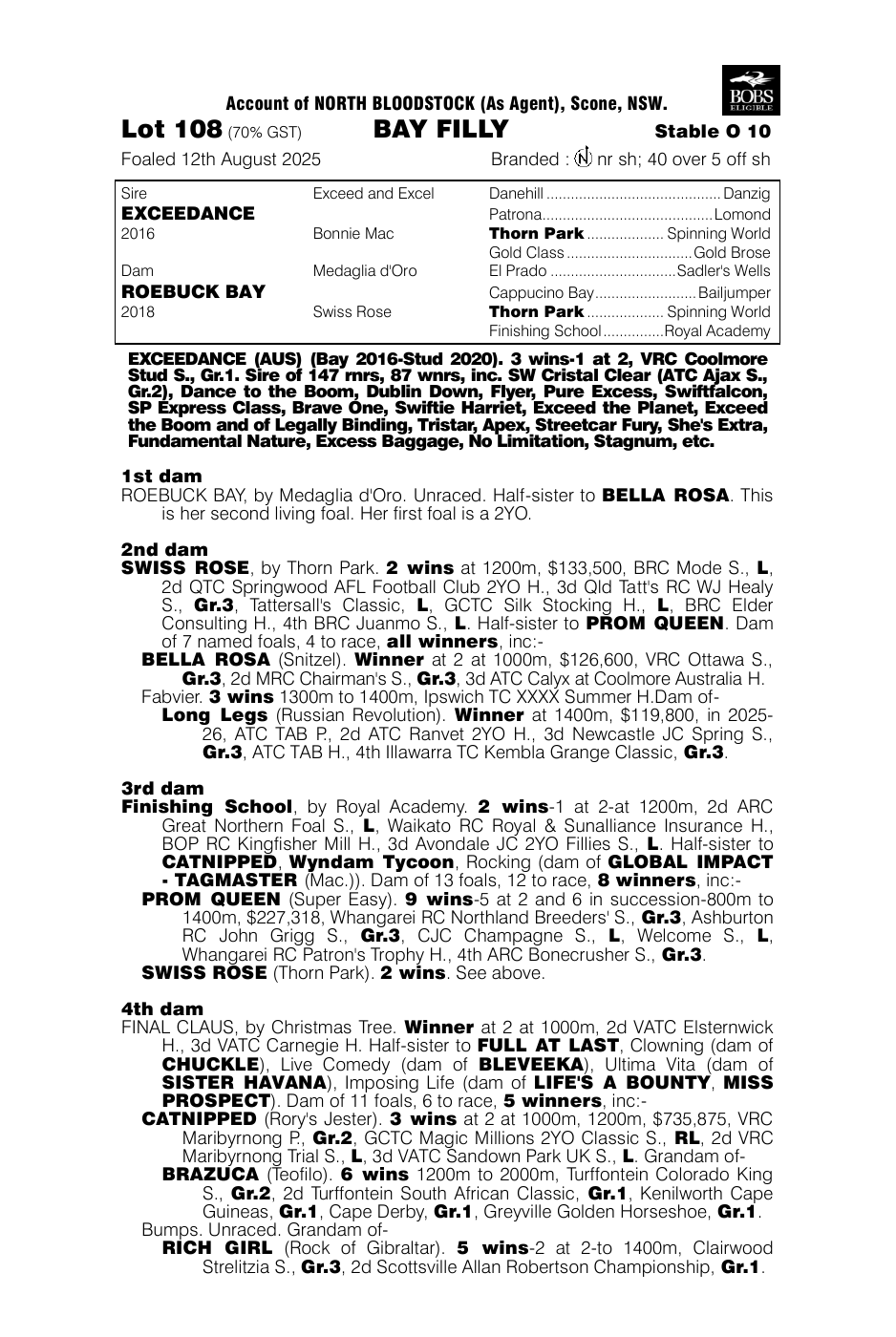 Pedigree - Lot 108