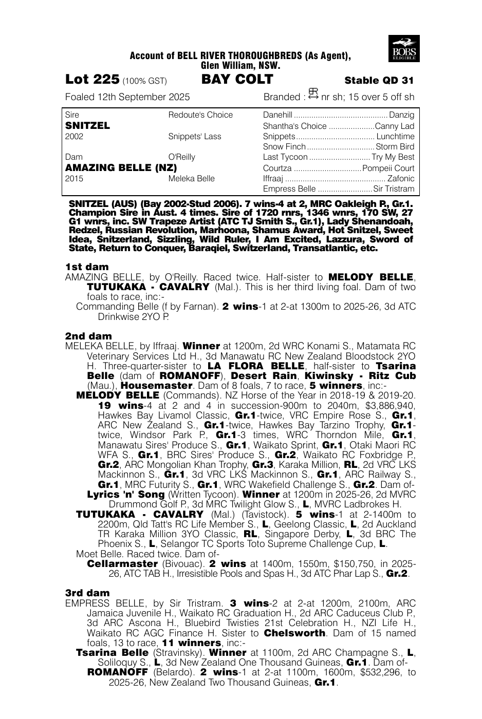 Pedigree - Lot 225