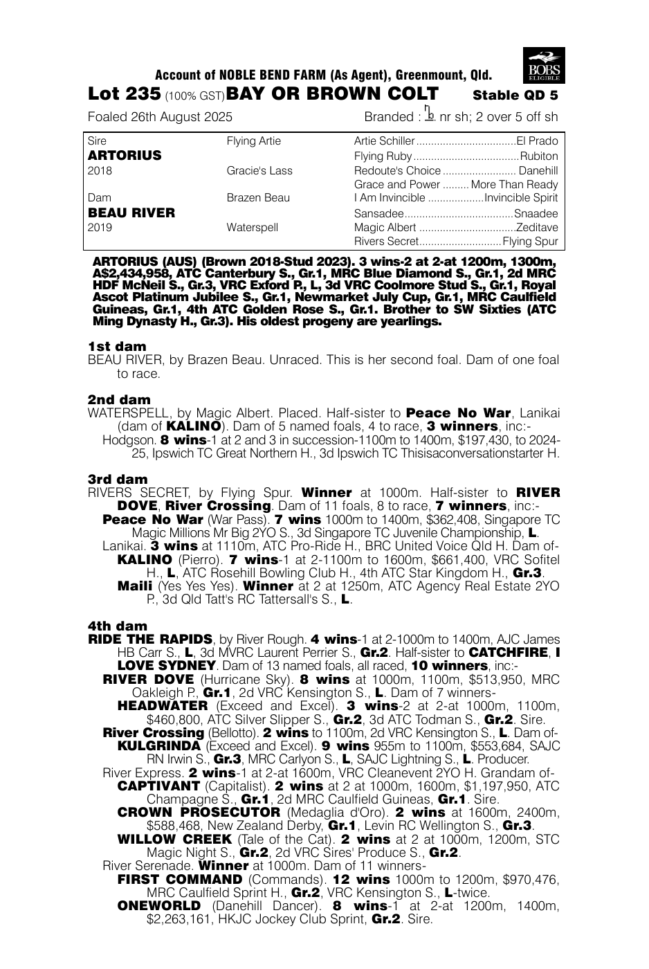 Pedigree - Lot 235