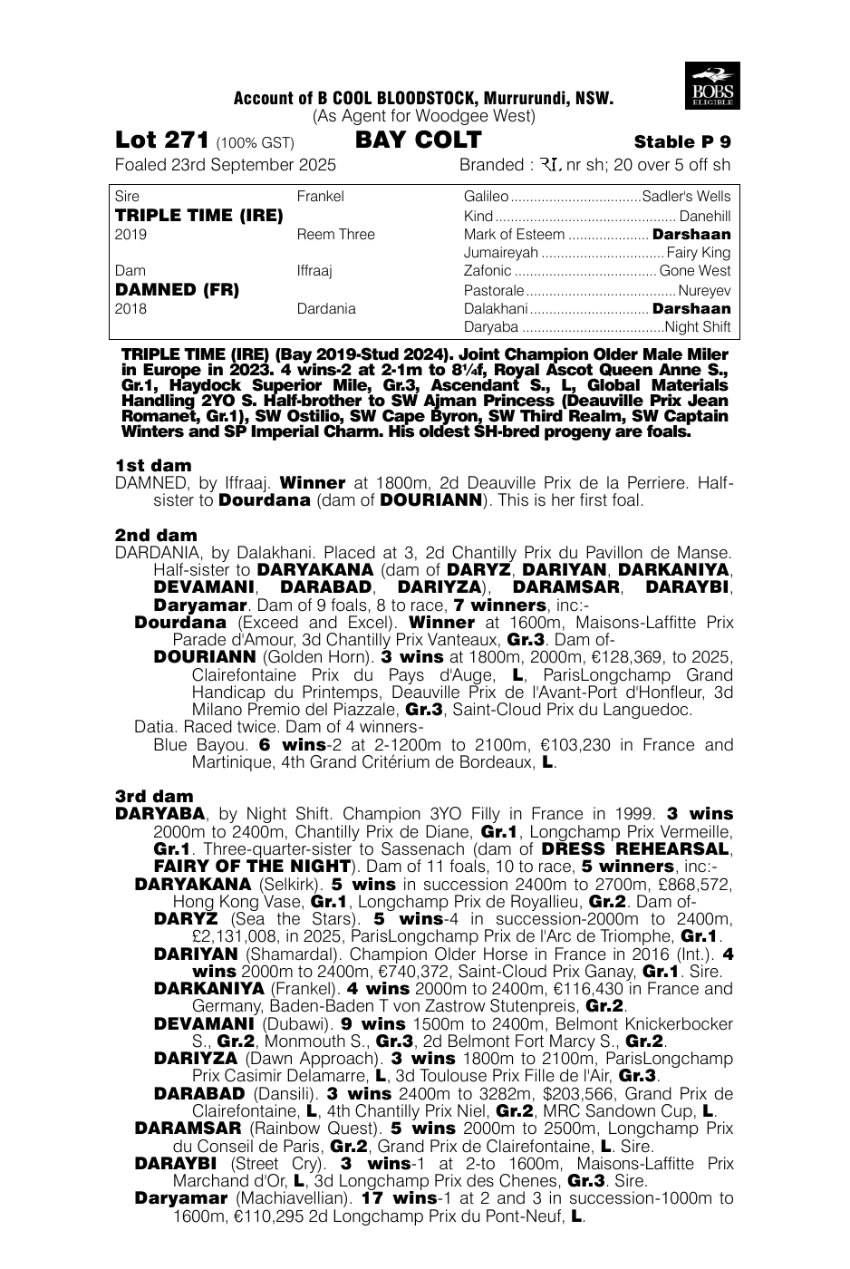 Pedigree - Lot 271