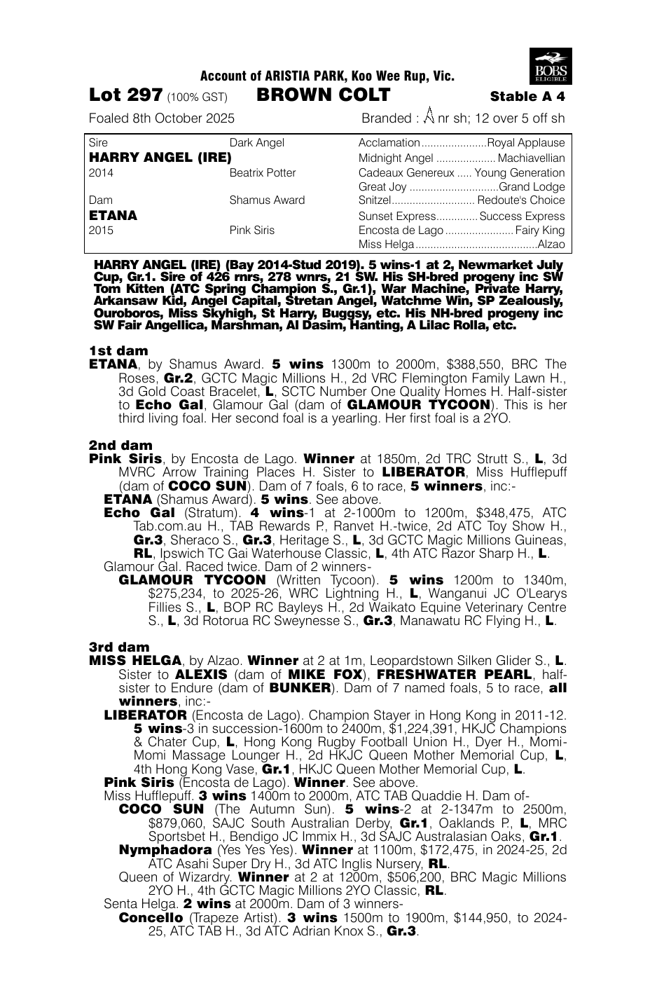 Pedigree - Lot 297