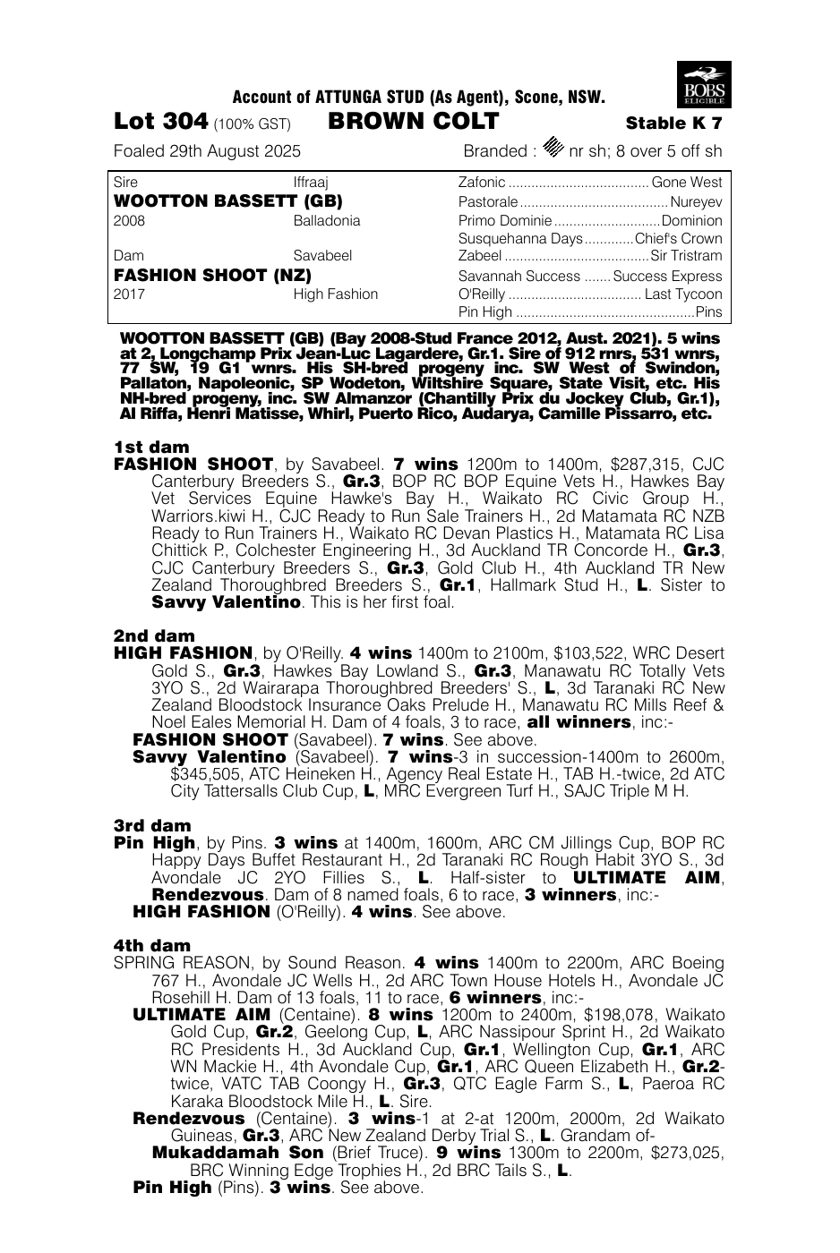 Pedigree - Lot 304