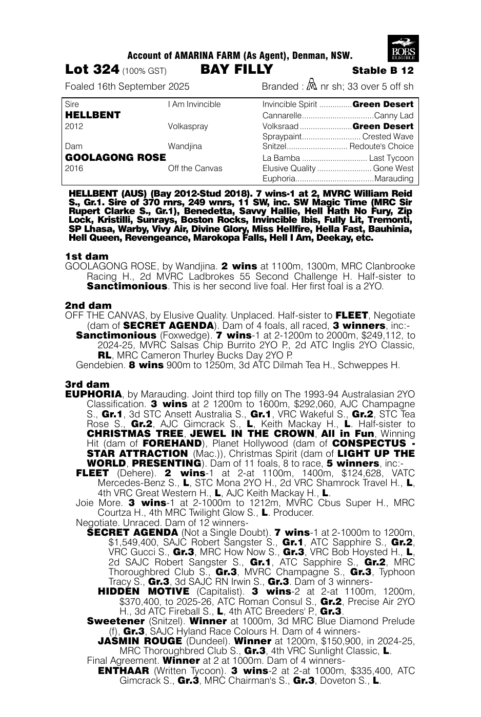 Pedigree - Lot 324