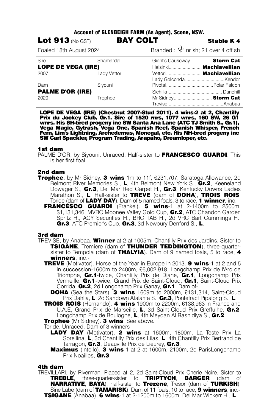 Pedigree - Lot 913
