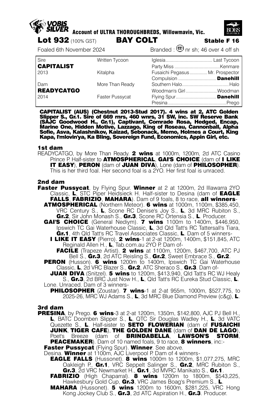 Pedigree - Lot 932