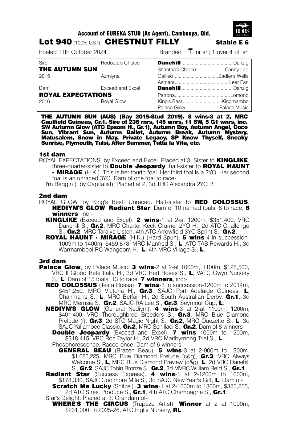Pedigree - Lot 940