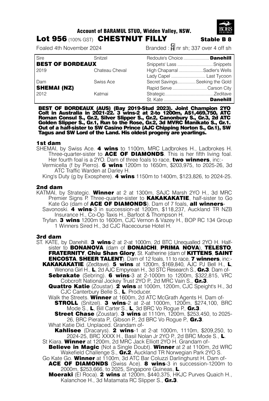 Pedigree - Lot 956