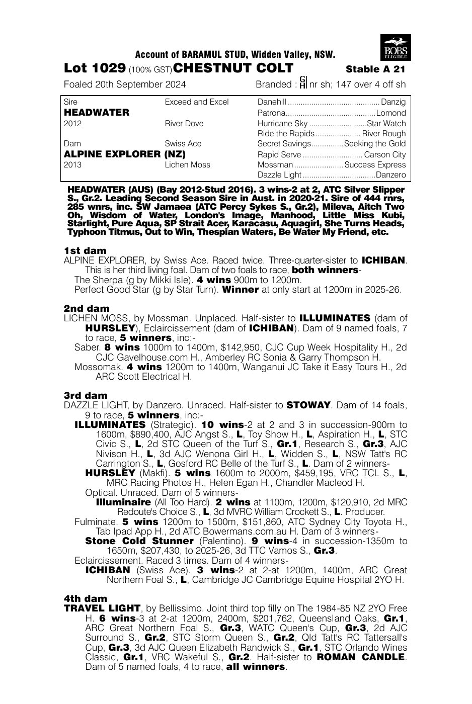Pedigree - Lot 1029