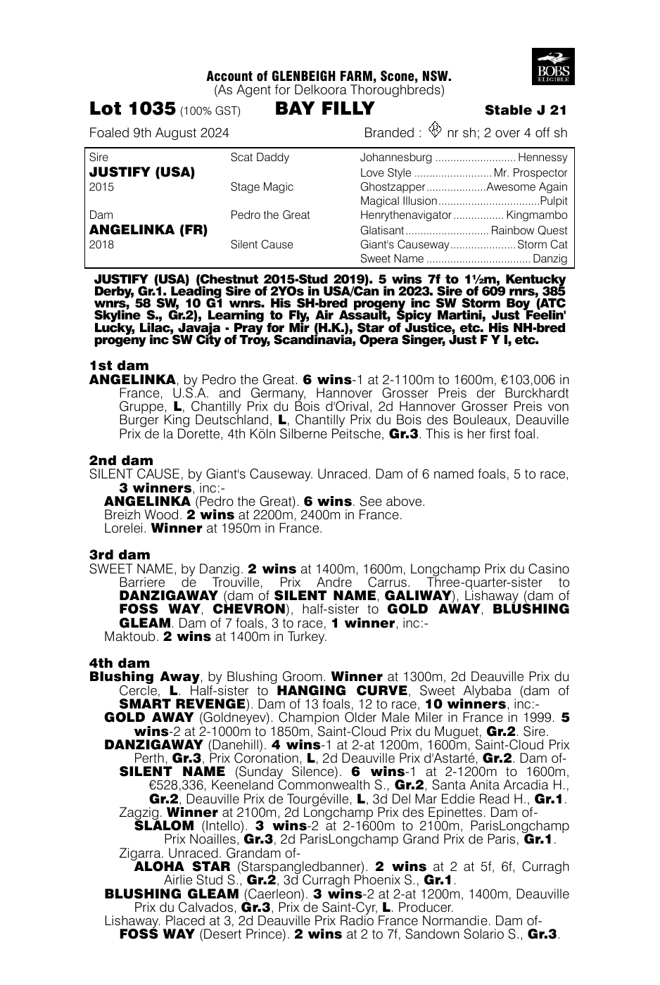 Pedigree - Lot 1035