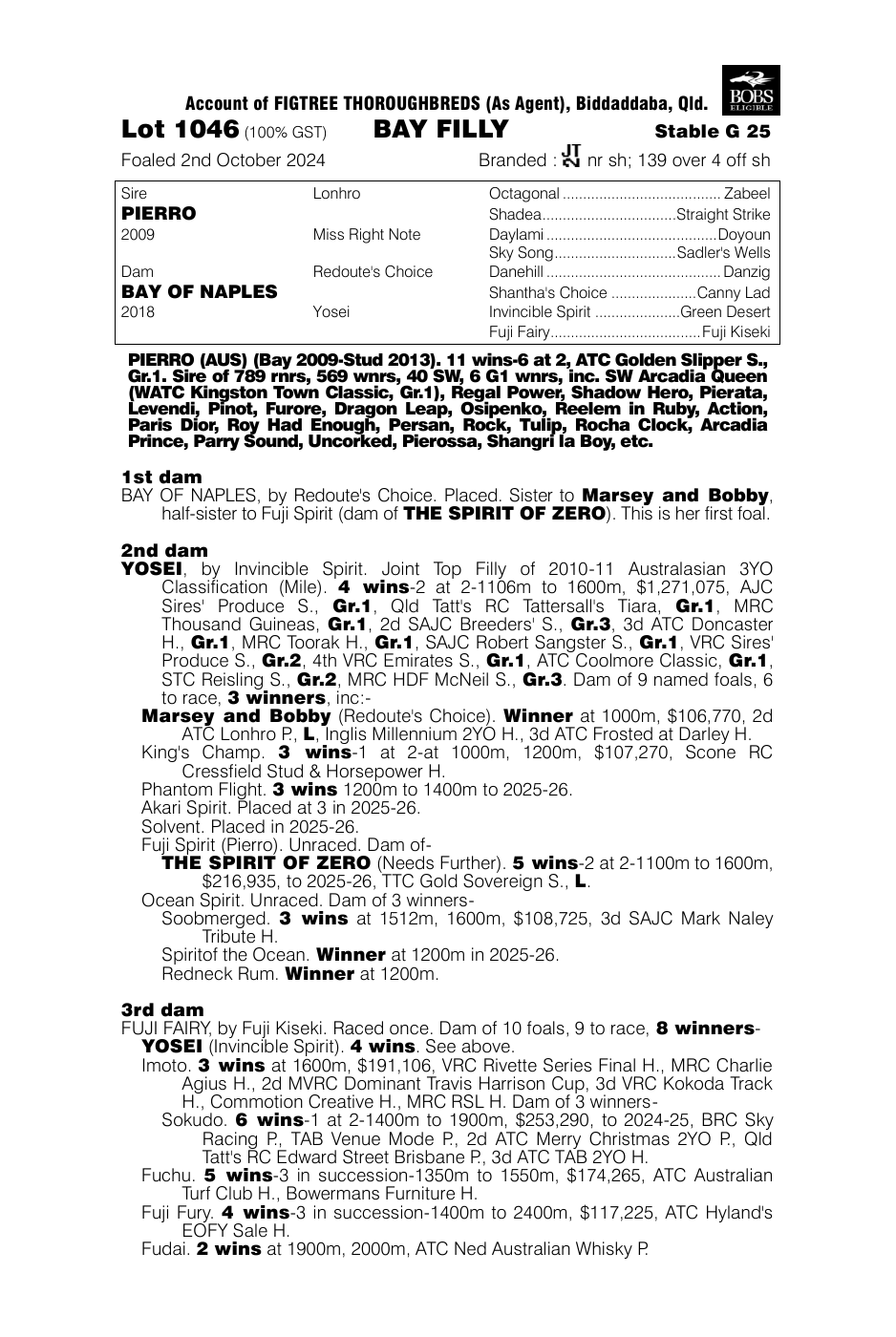 Pedigree - Lot 1046