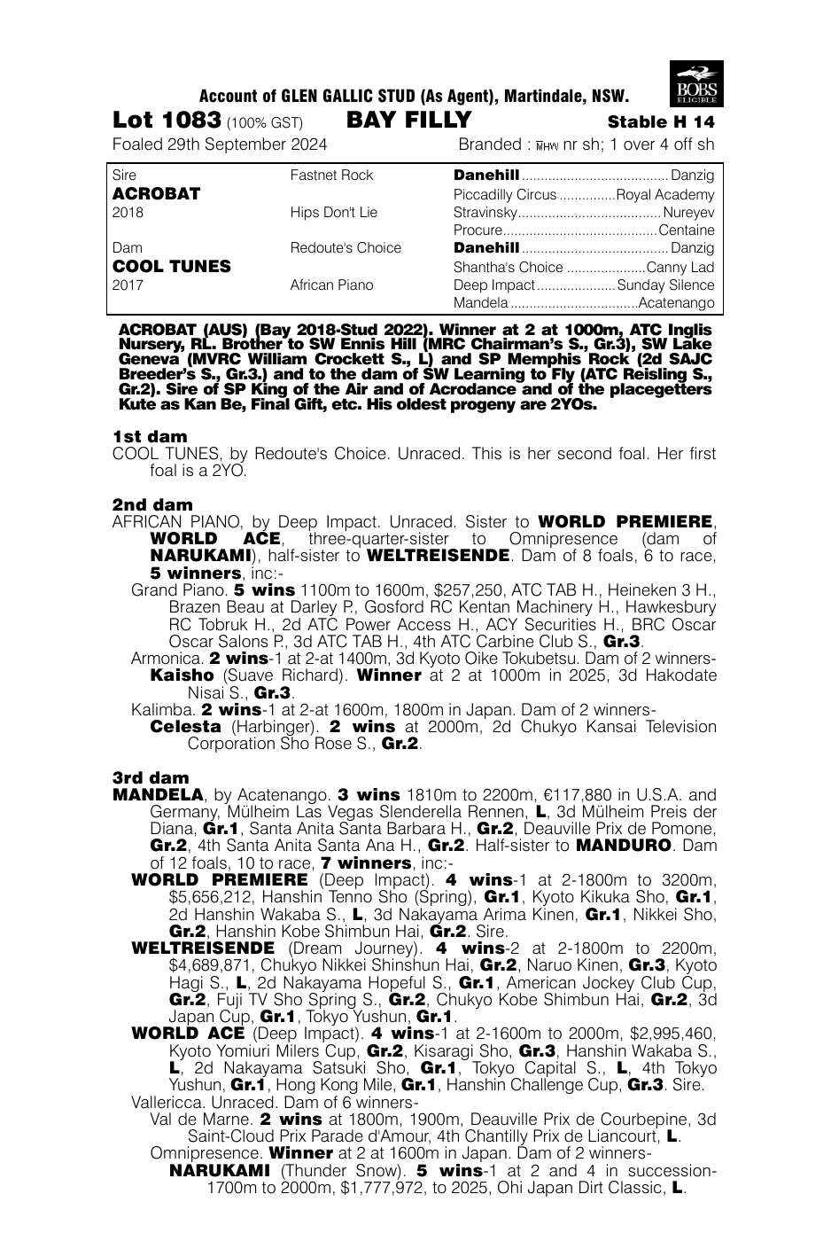 Pedigree - Lot 1083