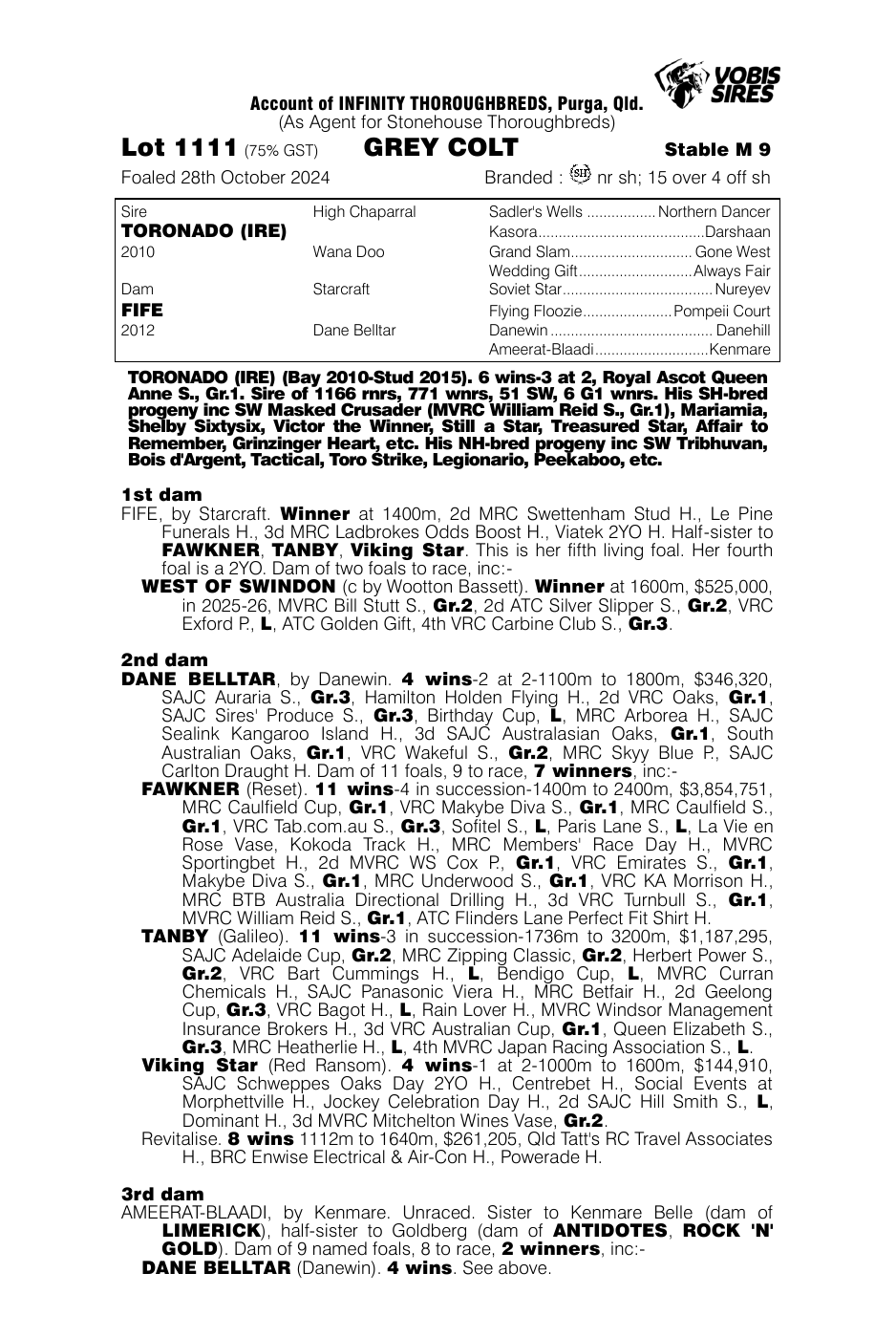 Pedigree - Lot 1111