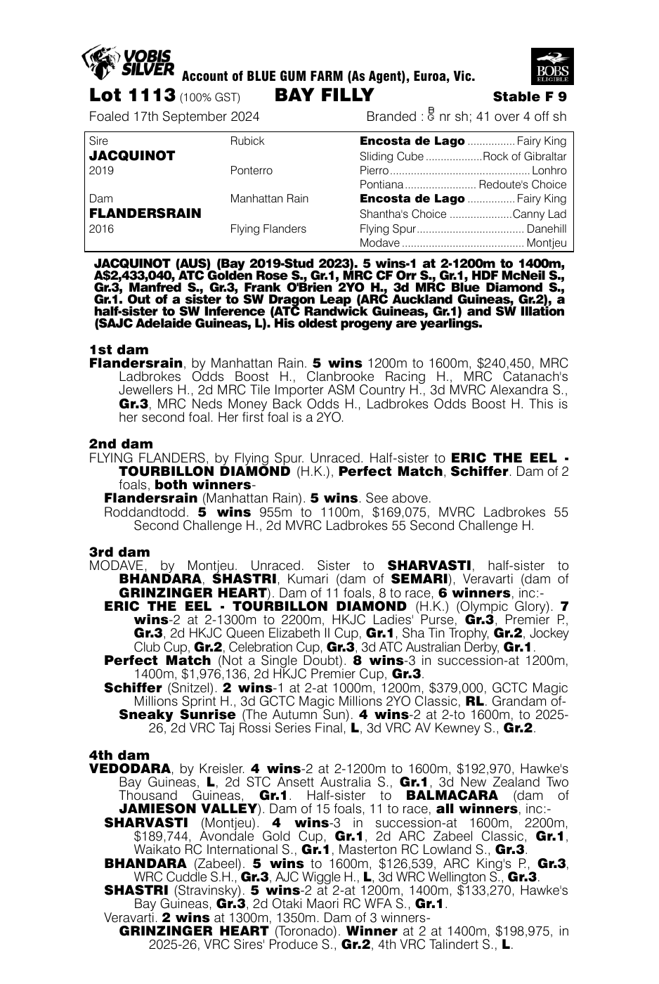 Pedigree - Lot 1113