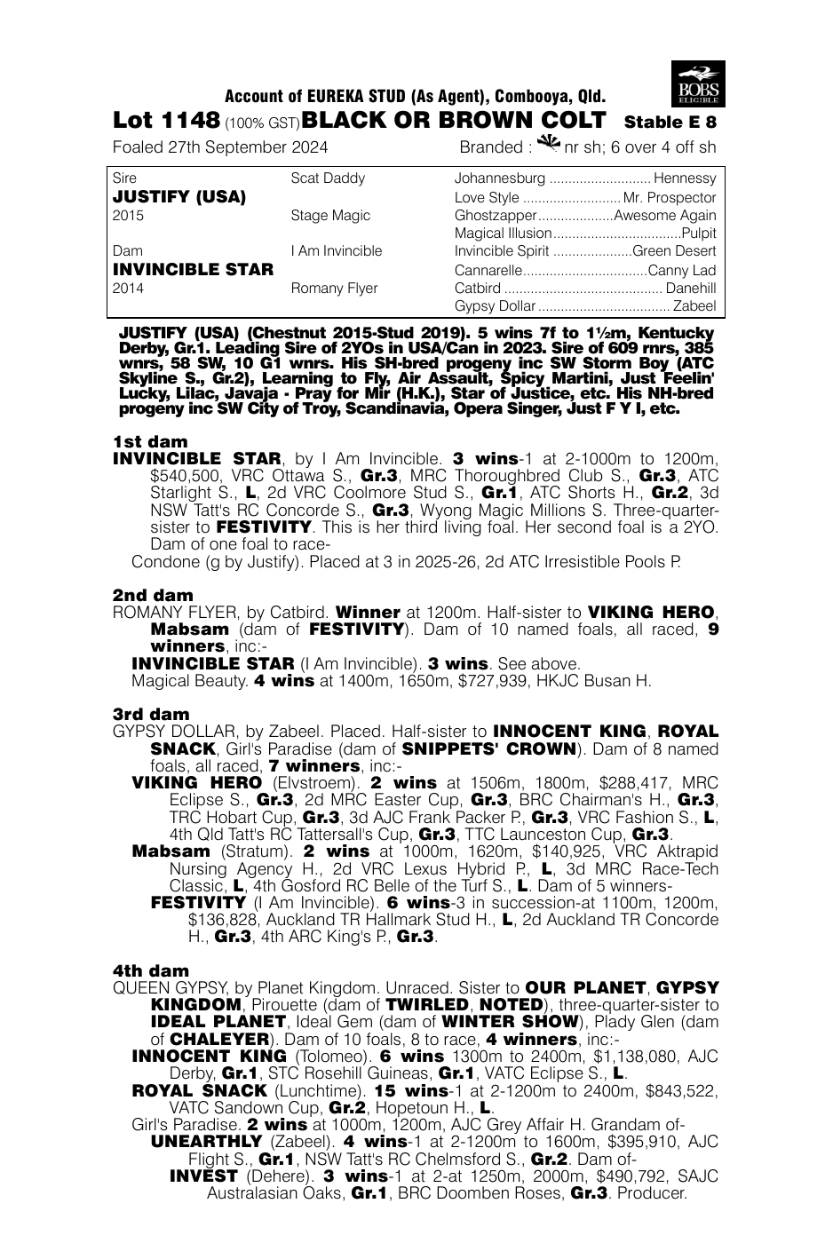 Pedigree - Lot 1148
