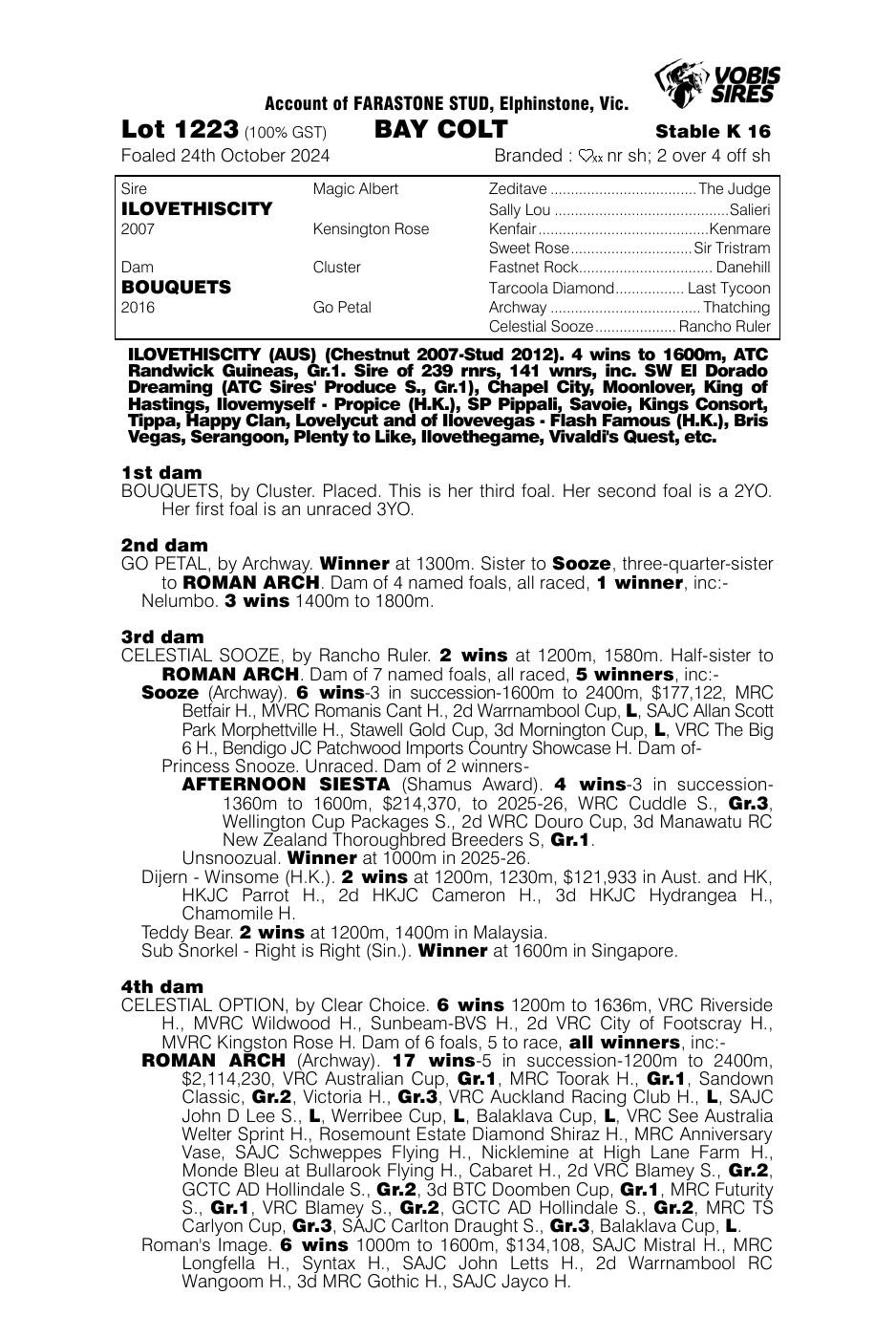 Pedigree - Lot 1223