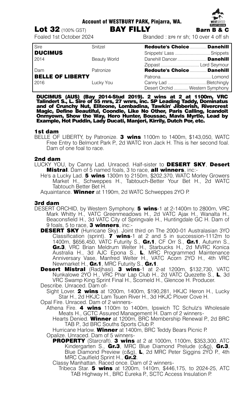 Pedigree - Lot 32