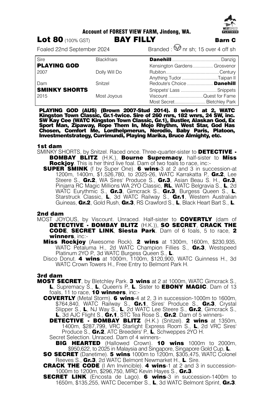 Pedigree - Lot 80