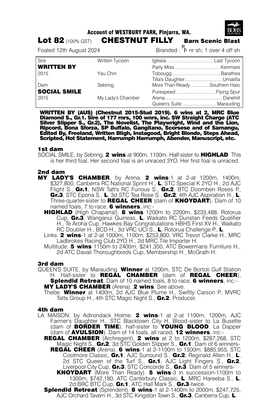Pedigree - Lot 82