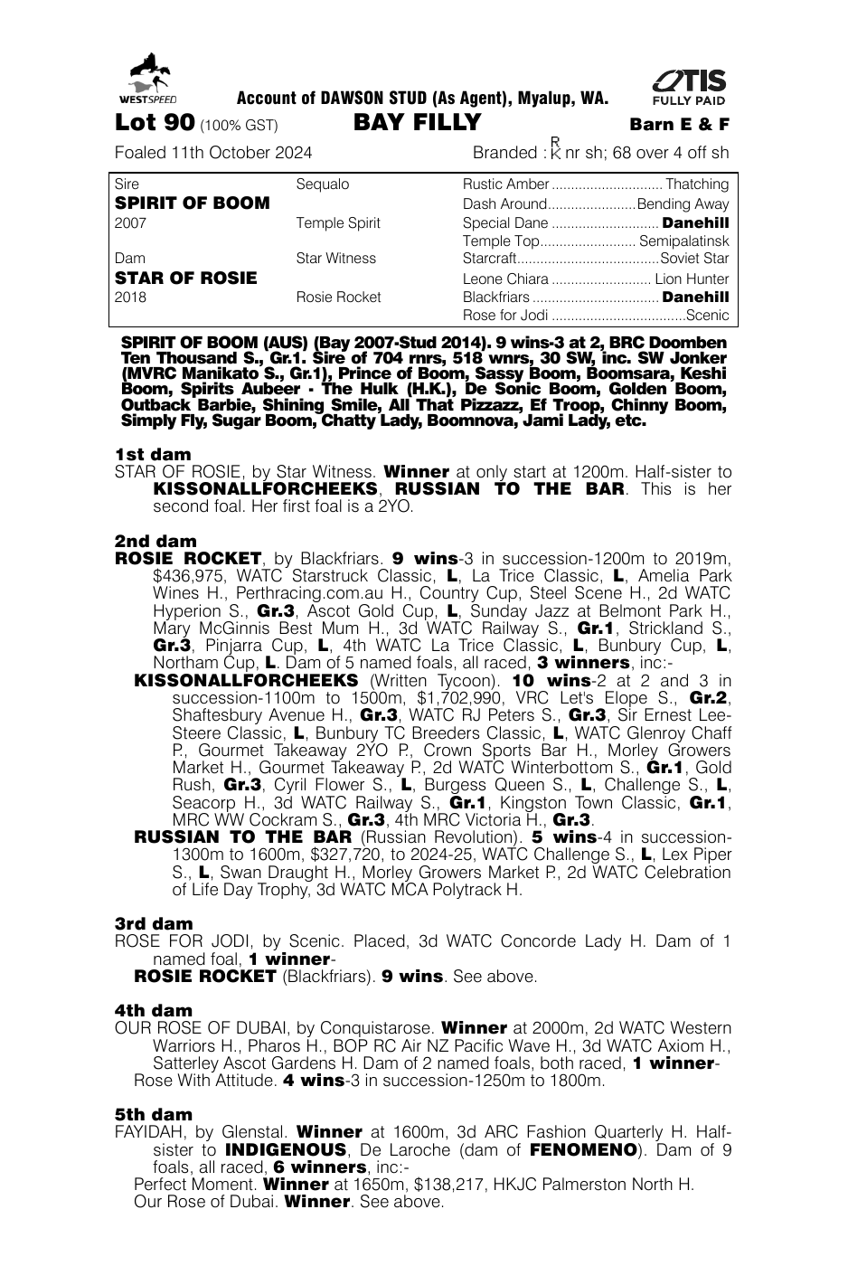 Pedigree - Lot 90