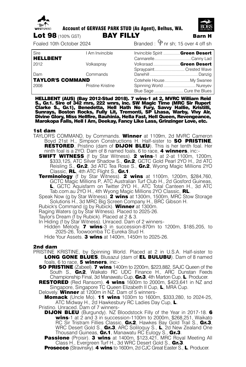 Pedigree - Lot 98